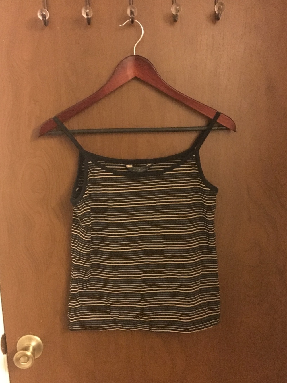 Vintage Banana Republic Black Multi-Stripe Tank